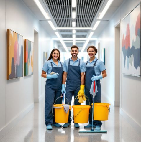 Our cleaning team at work